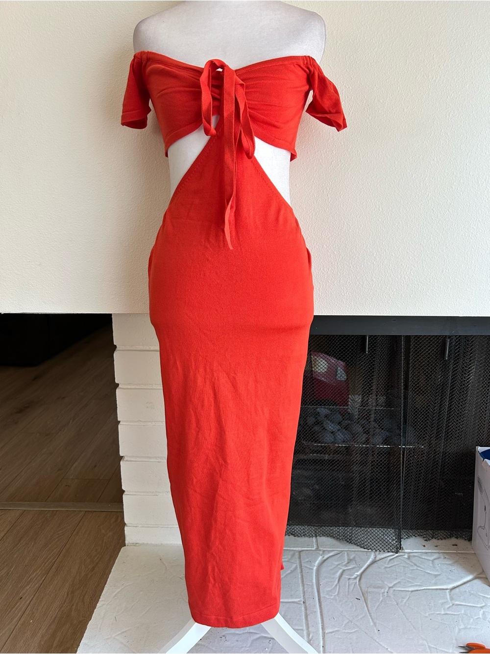SHEIN Bright Orange Knit Top